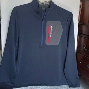 Vineyard Vines Blue Performance Jacket with Mock Neck